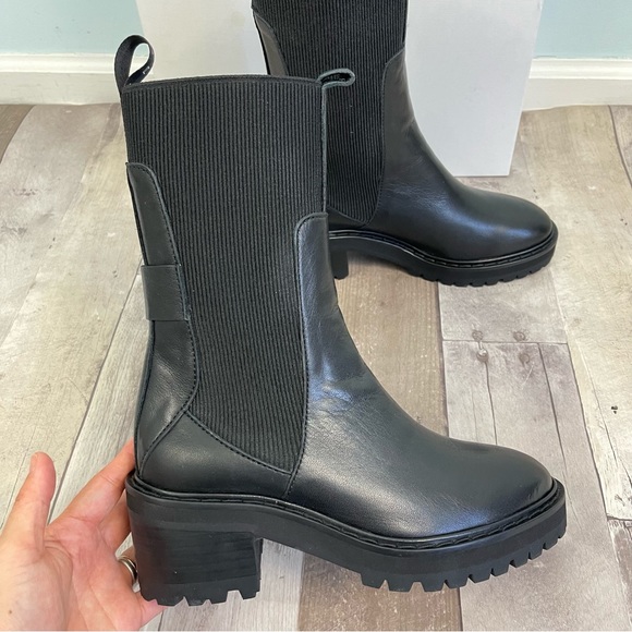 IRO Women's Leather Chelsea Boots Black Size 39 / US 8 - Picture 5 of 13